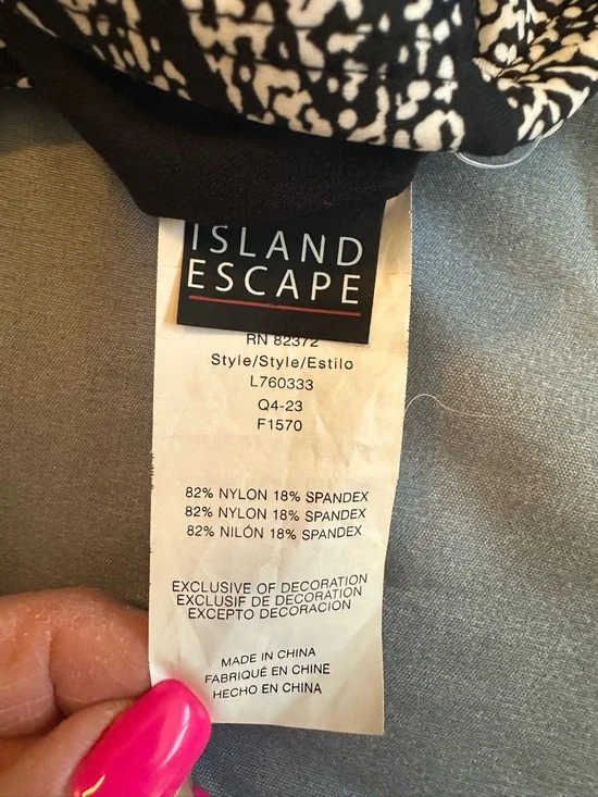 NWTS Island Escape Tankini Tropical Print Sz 6/sm - Picture 10 of 12